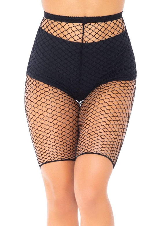 Load image into Gallery viewer, Trouble Maker Fishnet Biker Shorts
