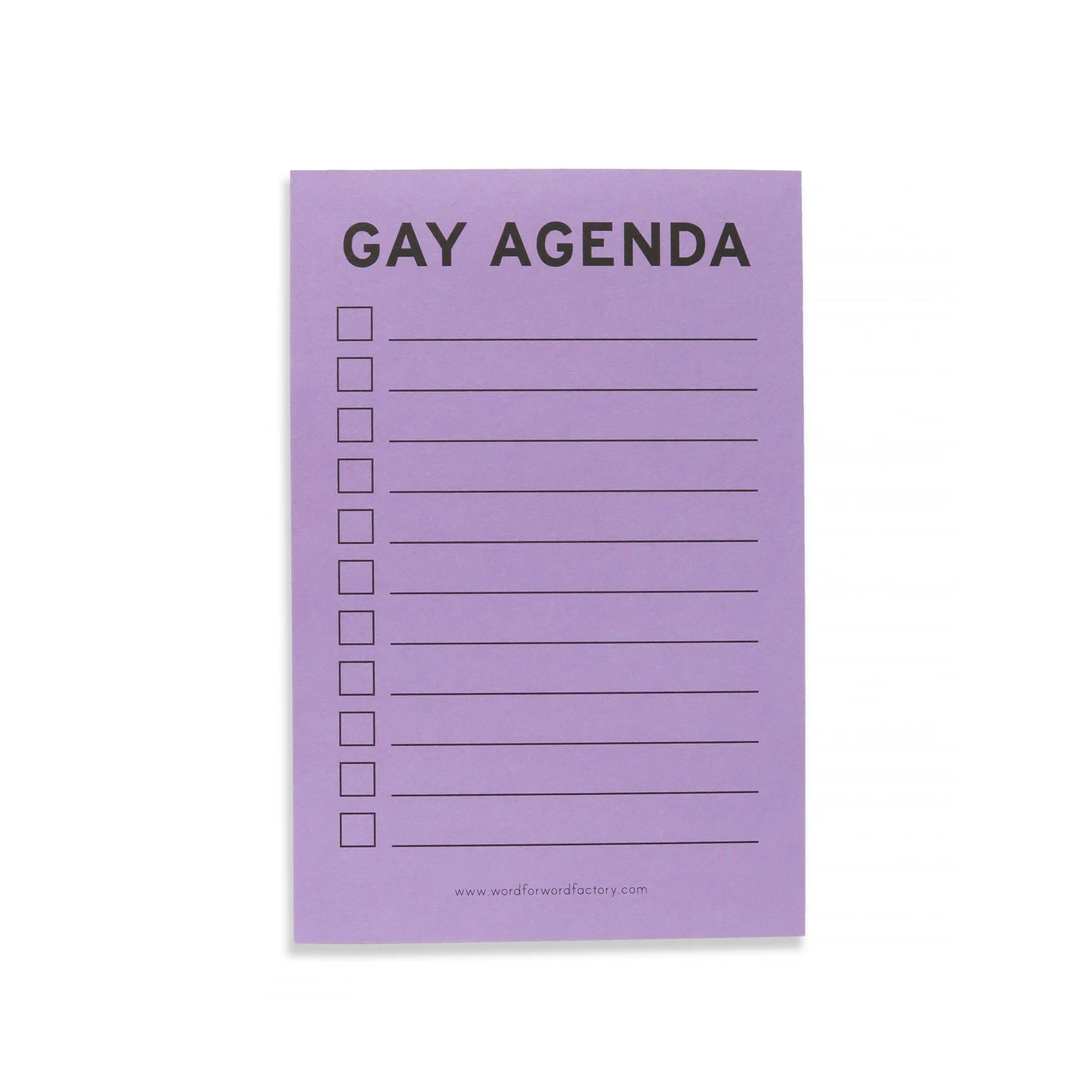 GAY AGENDA Notepad To-Do List Checklist