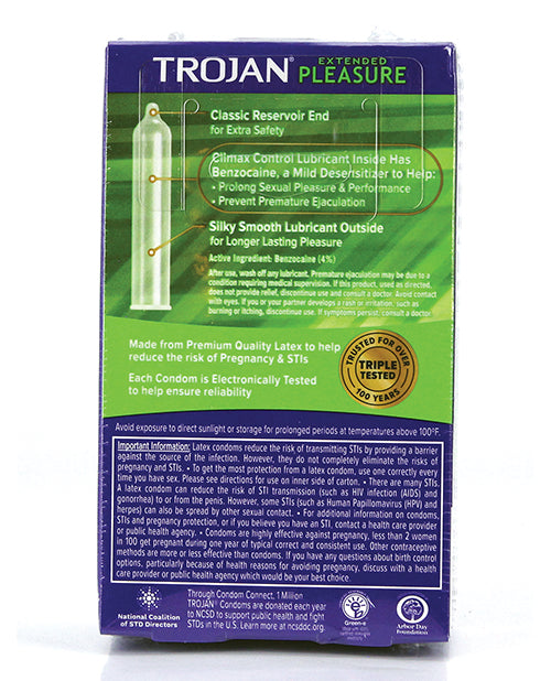 Trojan Extended Pleasure Condom 3 Pack