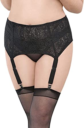 Load image into Gallery viewer, Plus Size High Waist Lace Garterbelt
