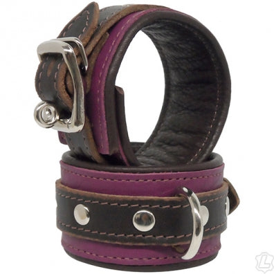 Genuine Leather Narrow Ankle Cuffs - Assorted Colors