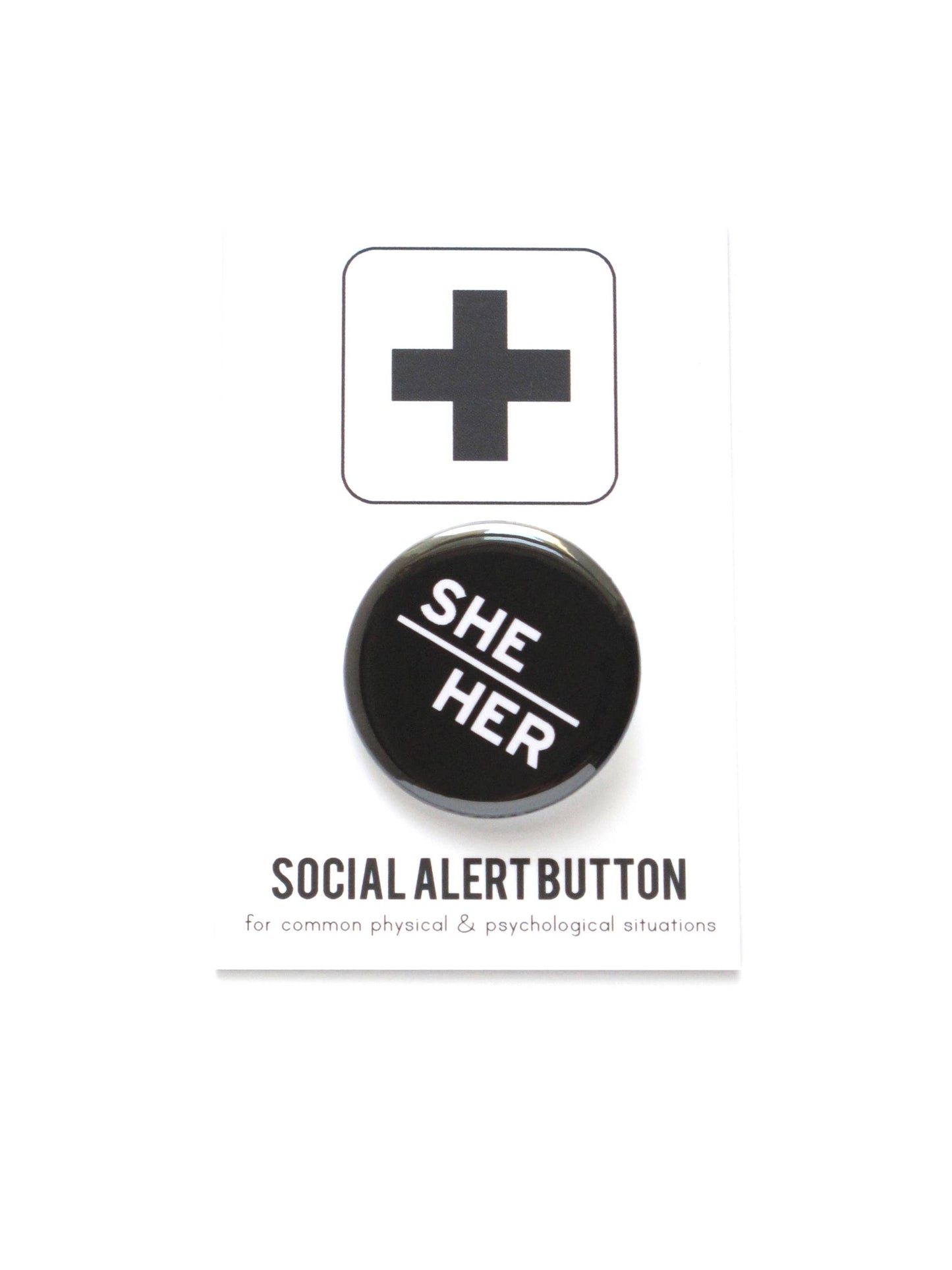 SHE/HER Pronoun Pinback Button
