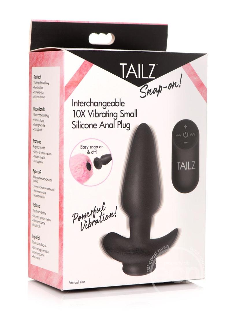 Tailz Snap-On 10X Vibrating Silicone Anal Plug With Remote Control