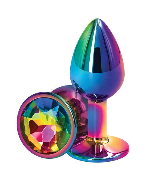 Rear Assets Mulitcolor Round Anal Plug - Small