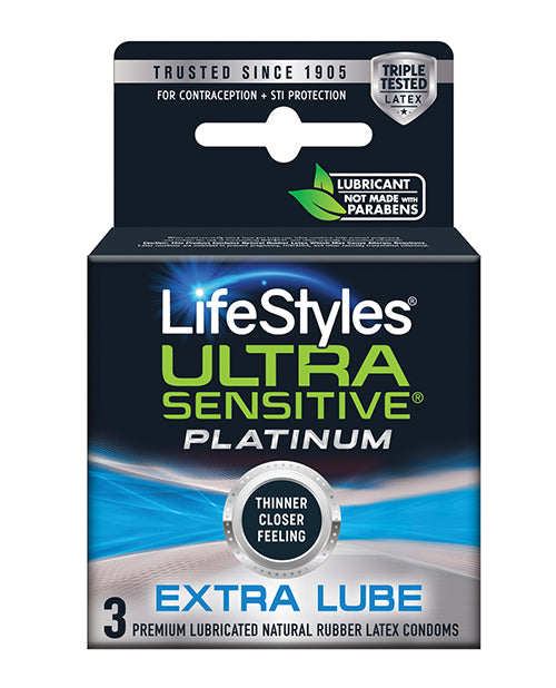 Lifestyles Ultra Sensitive Platinum Xtra Lube