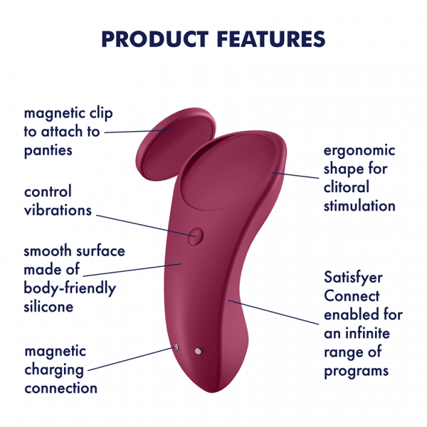 Satisfyer Sexy Secret Silicone Rechargeable Panty Vibe