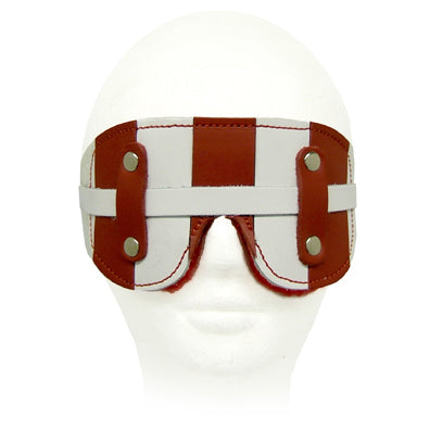 Striped Leather Fleece Lined Blindfold