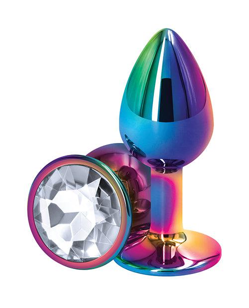 Rear Assets Mulitcolor Round Anal Plug - Small