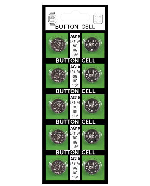 Batteries AG10 - Card of 10