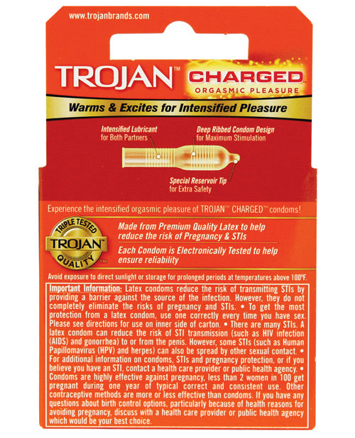 Trojan Intensified Charged Condoms 3 Pack