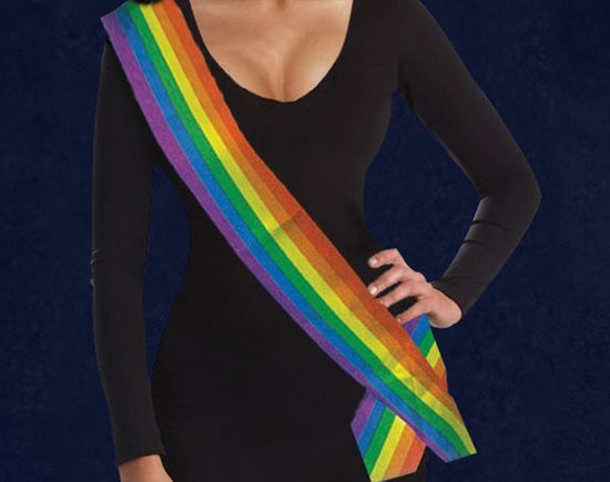 Satin Rainbow Striped Gay Pride Parade/Pageant Sashes