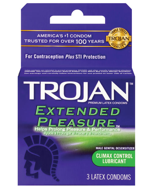 Trojan Extended Pleasure Condom 3 Pack