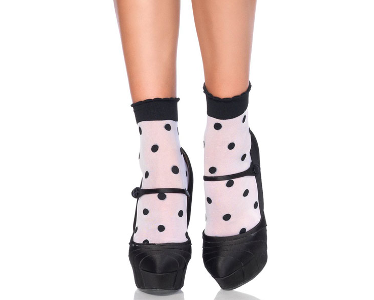 Leg Avenue Spots And Dots Anklet Socks