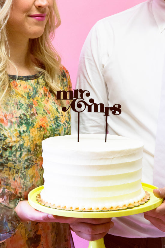 Mr & Mrs Cake Topper