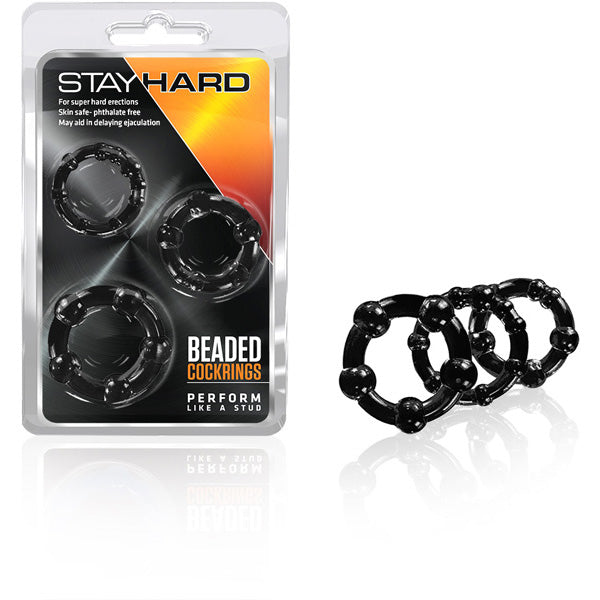 Blush Stay Hard Beaded Cockrings