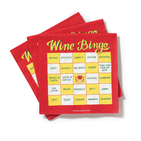 Wine Bingo Napkins