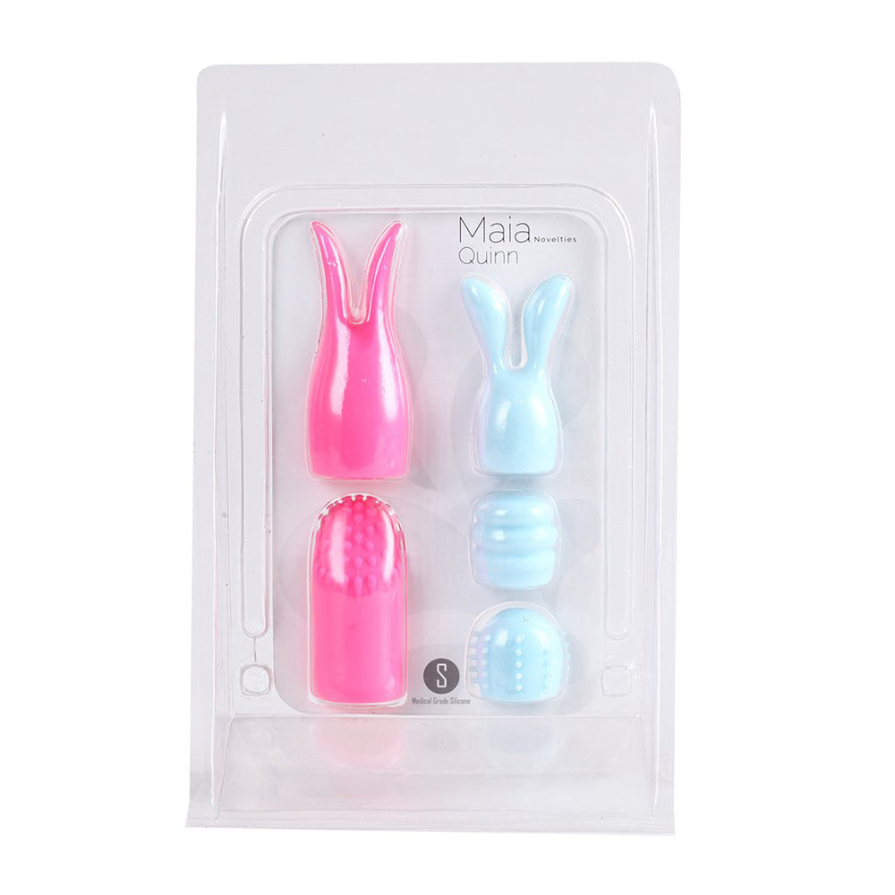 Load image into Gallery viewer, Quinn 5-Piece 100% Silicone Attachments for a bullet vibe
