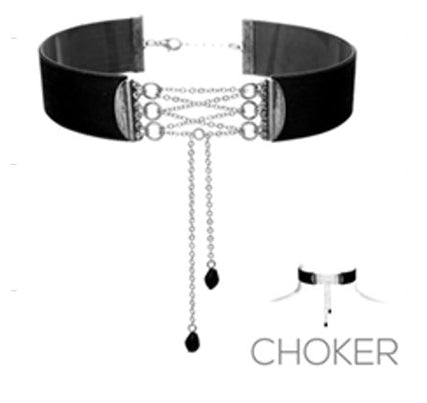 Velvet Corset Chain Choker