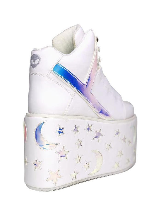 Qosmo Moon Star Sneaker - White Atlantis