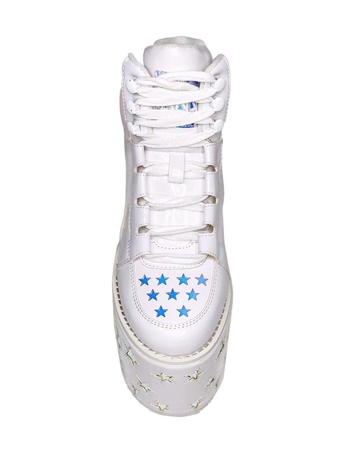 Qosmo Moon Star Sneaker - White Atlantis