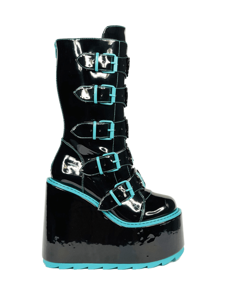 Dune Butterfly Platforms - Black and Teal