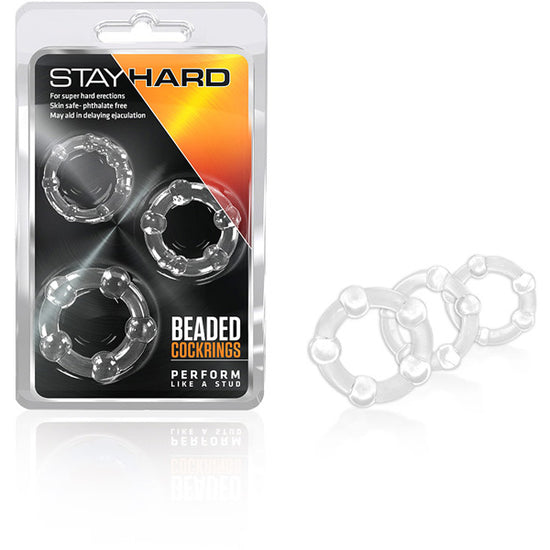 Blush Stay Hard Beaded Cockrings