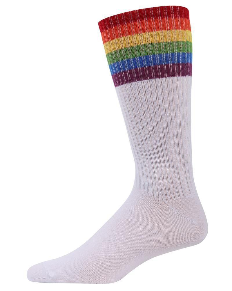 Rainbow Rugby Crew Sock