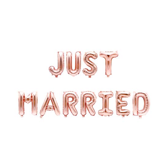 Just Married Letter Balloons