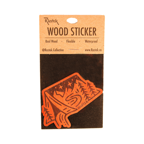 Camping InTent Wood Sticker