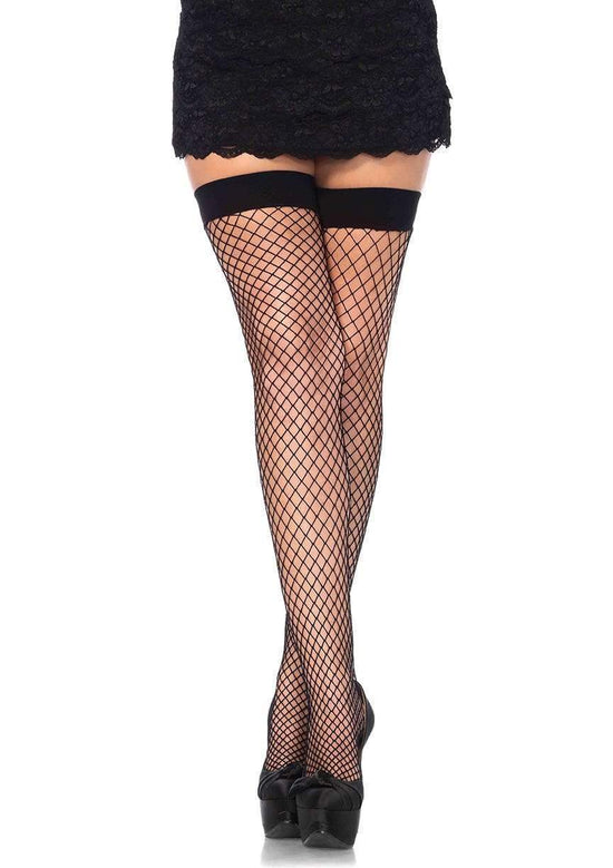 Load image into Gallery viewer, Plus Size Dream Fence Net Thigh Highs
