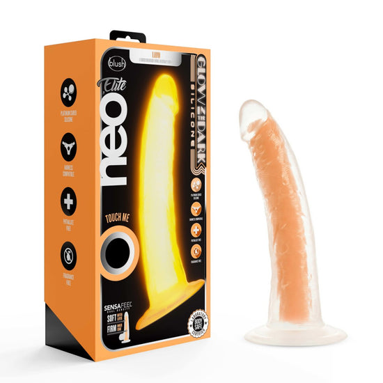 Neo Elite Glow 7.5" Cock with Suction Cup