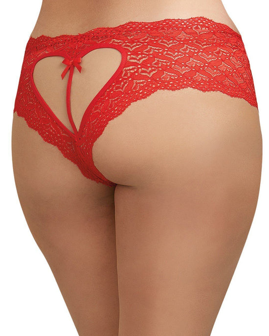 Load image into Gallery viewer, Dreamgirl Plus Size Heart Cutout Lace Panty
