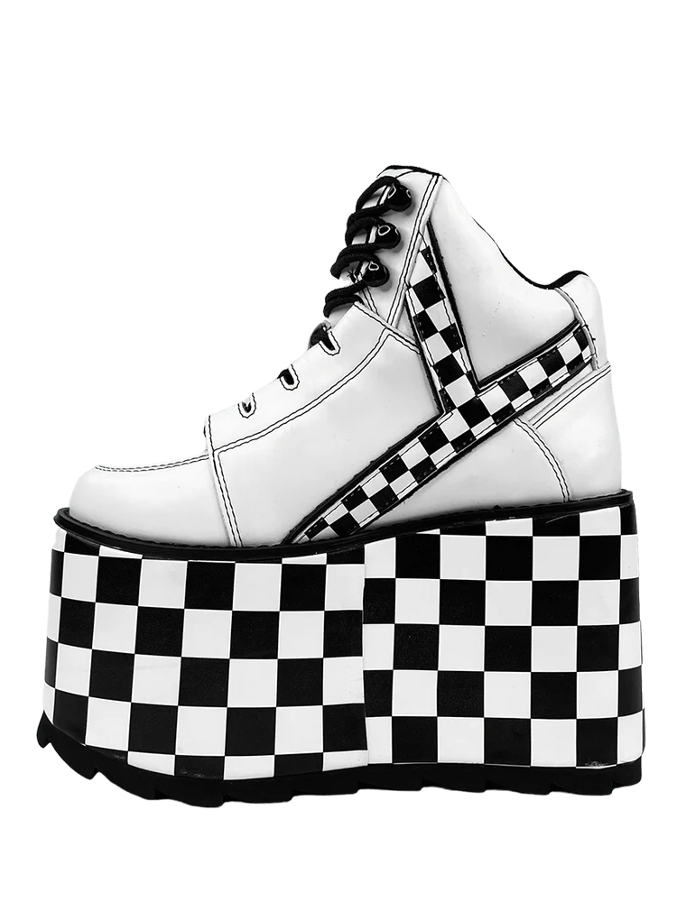 Qozmo Checker Platform Shoes